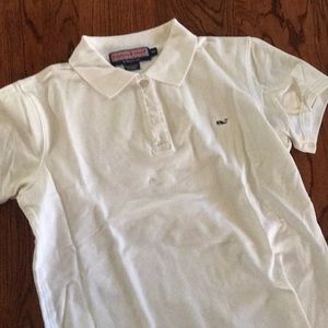 Vineyard vines white golf shirt girls extra small